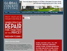 Tablet Screenshot of globalconcretelifting.com